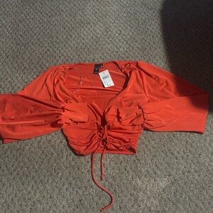 NWT Crop orange Top from Windsor size SMALL